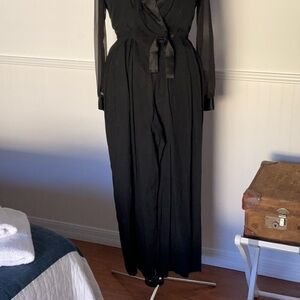 Elegant Black Long-Sleeve jumpsuit with jacket